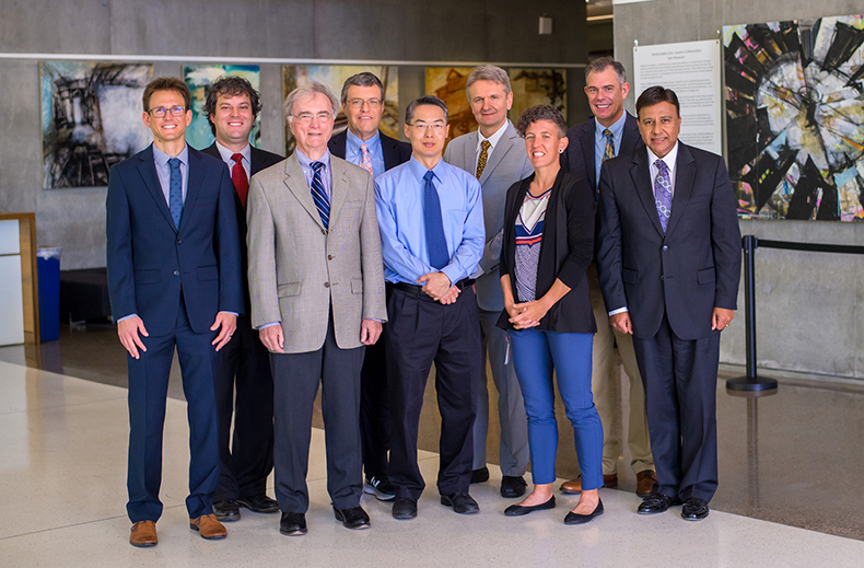 The Division of Clinical Data Analytics and Decision Support Faculty in the Lobby of the HSEB